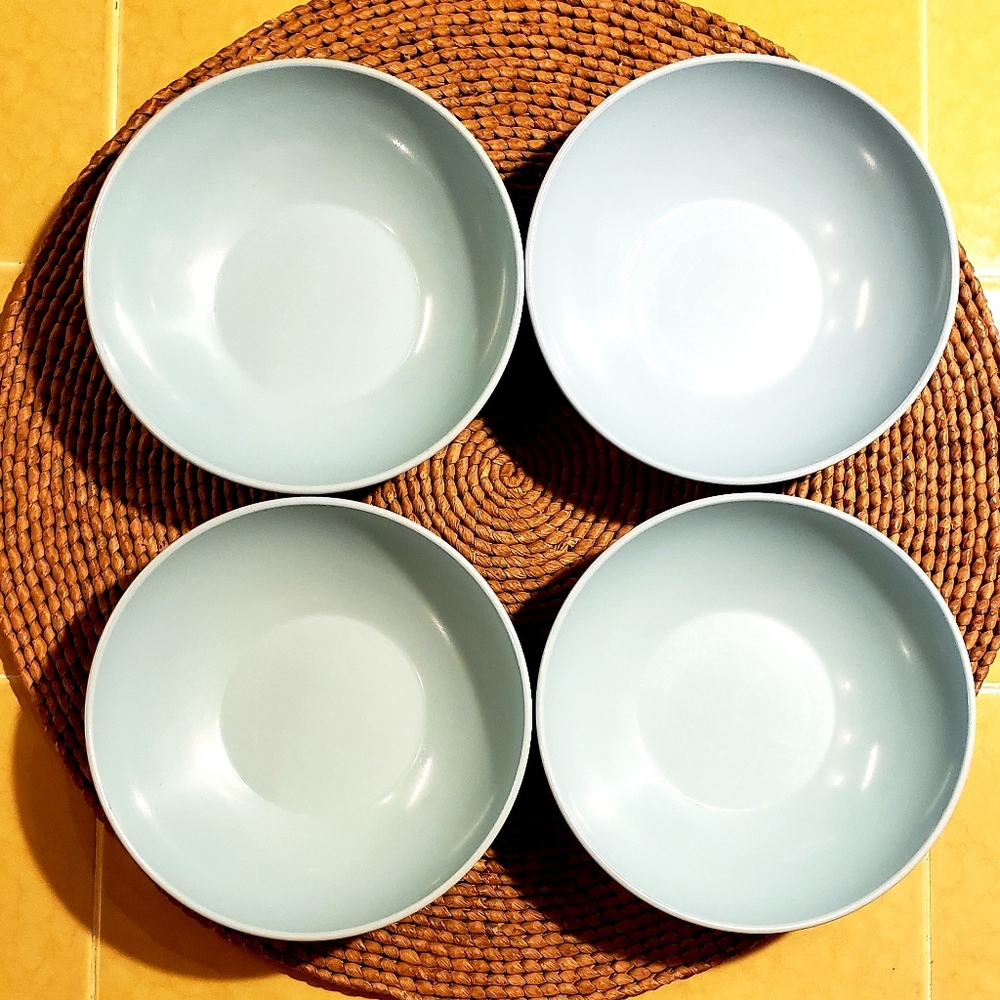 STETSON Melmac Vintage MCM Robin Egg Blue Berry Bowls - Set of 4 - Picture 5 of 7